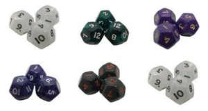 Poly PEARL Dice D12's. Various Colours packs of 3. TWELVE sided. - Picture 1 of 6