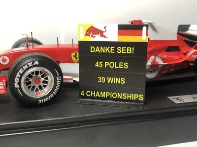 Pitboard 1:18 (Pizarra F1) / Sebastian Vettel (Red Bull) 2013/ Grazie Seb! - Immagine 1 di 3