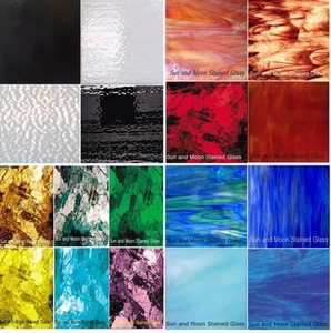 Stained Glass sheets - Spectrum & Wissmach All Glass Variety packs_Free Shipping - Picture 1 of 20