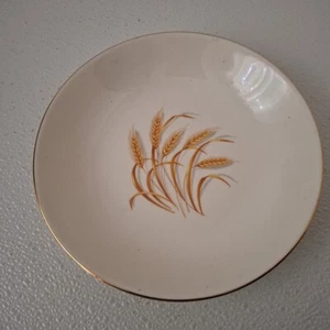 Homer Laughlin 4-Goldener Weizen 7-1/2" Salatschüssel 1 1/4 tief 22k Goldbesatz. - Bild 1 von 5