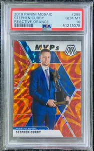 Stephen Curry - Warriors 2019-20 Mosaic Reactive Orange Parallel #299 [PSA 10] - Bild 1 von 2