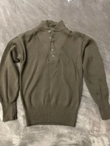 Vtg DSCP Garrison Collection Us Military 5 Button Pullover Sweater Large - Picture 1 of 2