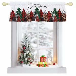 Valance Curtains Christmas Curtain Valance Kitchen Window 54x18 Inch Snowman ... - Picture 1 of 9