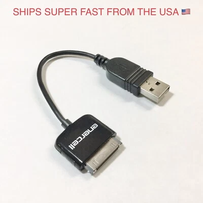 RadioShack Iphone Cellphone 30 Pin Mini 6” Data Cable Black Enercell - TESTED - Image 1 of 4