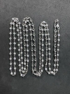 46.7g VTG Sterling Silver 925 CZ Necklace 60” Jewelry lot V - Picture 1 of 6