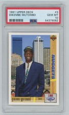 1991-92 Upper Deck Dikembe Mutombo Rookie PSA 10 Basketball Card #3