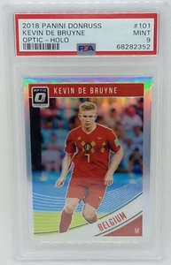2018 Kevin De Bryune Panini Donruss Optic Holo #101 PSA MINT 9 Belgium Man City - Picture 1 of 2