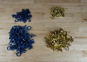306 Pieces 1" LETTERS-NUMBERS-SYMBOLS For Felt Letter Boards BLUE & GOLD - Picture 1 of 6