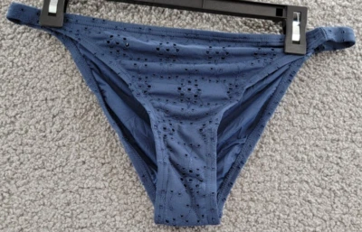 Pantalones de bikini AQUA para mujer con ojales de natación estilo pull-on forrados a medianoche ~ Foto 1 de 4