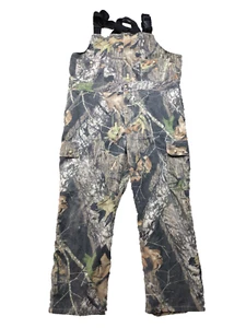 Cabelas Mossy Oak Break Up Camo Bib Overalls Men XL Hunting Coveralls - Picture 1 of 12