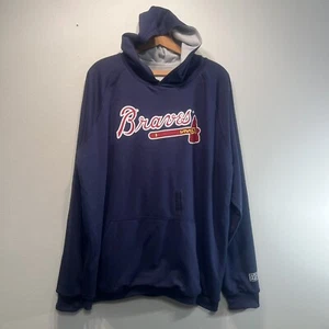 NEW Atlanta Braves Baseballism Reversible Hoodie Hooded Sweatshirt XL - Picture 1 of 12