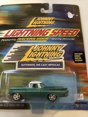 Johnny Lighting Lightning Speed w/Racers Edge Wheels 1959 El Camino Green - Image 1 of 3
