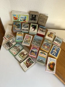 Quartett Kartenspiel Sammlung Konvolut alt Blumen Gemälde Dichter Schiffe Pferde - Bild 1 von 1