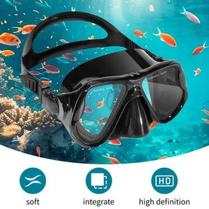 Schwimmbrille Schnorchel Tauchmaske für Erwachsene Herren Damen, Antibeschlag 180° klar - Bild 1 von 10