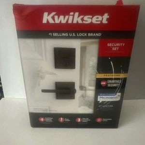 Kwikset Security Set Halifax Venetian Bronze Downtown Deadbolt Open Box New - Picture 1 of 6