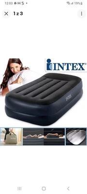 Intex Luftbett mit Pumpe Gästebett Luftmatratze Reisebett selbstaufblasend - Bild 1 von 3