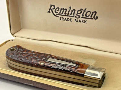 Cuchillo Remington Bullet Trapper Mango Delrin 1982 (Primer Año) R1123 Hecho en EE. UU. Foto 1 de 4