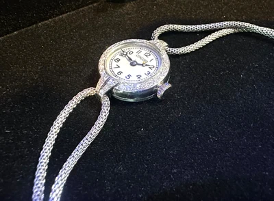 Reloj suizo vintage Concord de diamantes de platino para dama años 20, Foto 1 de 4