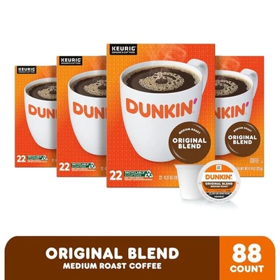 Dunkin' Original Blend Coffee – Medium Roast – 88 Count K-Cups FRESH NEW