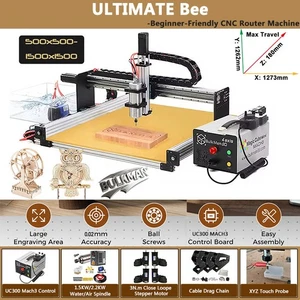 ULTIMATE Bee Engraving CNC Machine Full Kit+Mach3 UC300 Control for Wood Cutting - Picture 1 of 12