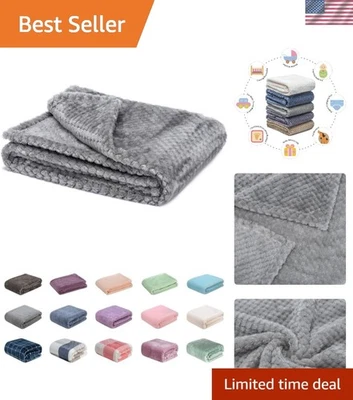 Manta de bebé mullida de microfibra 28”x40” - Ligera, duradera y lavable a máquina Foto 1 de 4