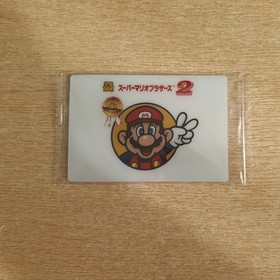 Super Mario Bros 2 Family computer Wafer history card Nintendo BANDAI Japanese