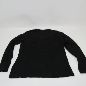 Jones New York Sport Shirt Womens Large Black Long Sleeve V Neck Casual Top - Picture 1 of 6