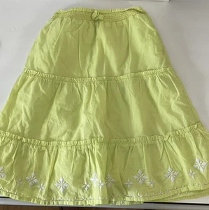 Girls Gymboree Skirt Size 6 Chartreuse, Pull On, Elastic Waist, Below Knee - Picture 1 of 11
