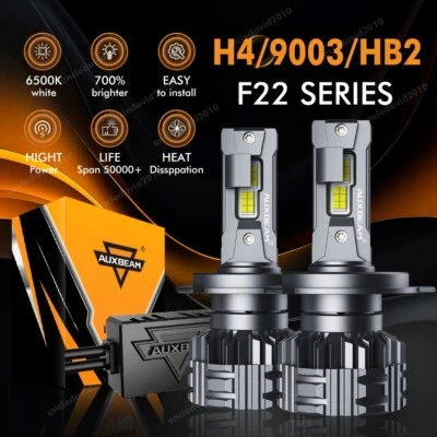 AUXBEAM H4/9003 110W 24000LM Kit de bombillas LED haz alto bajo 6500K+CANBUS Foto 1 de 4