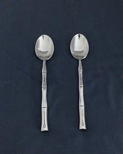 HAMPTON stainless BAMBOO, 2 Teaspoons ,Shiny & bright! LotBa2 - Bild 1 von 2