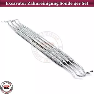 Excavator Zahnreinigung Sonde Zahnpflege Zahnkratzer Edelstahl Dental Scaler - Bild 1 von 5