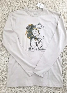 J. Crew Crewcuts Boys 100% Cotton Long Sleeve T-Shirt XL (14-16) Smoky White  - Picture 1 of 5