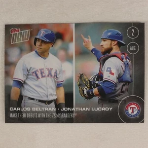 2016 Topps Now Card #308: Texas Rangers Carlos Beltran / Jonathan Lucroy - Picture 1 of 1