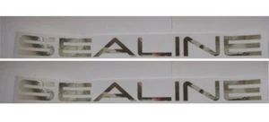 2 Sealine Boats CHROME Vinyl Decal SET KIT L@@K!!! Sticker Ski Fishing Pair - Picture 1 of 1