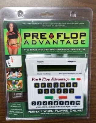 Texas Hold Em Poker  Odds Calculator Pre Flop Advantage - Learn How To Win - New - Image 1 of 4