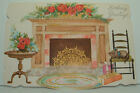 UNUSED - Gold Accents - Fireplace, Cat - 1950's Vintage SUNSHINE Birthday Card