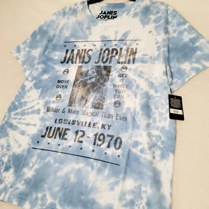 Lucky Brand JANIS JOPLIN Shirt Mens Extra Large XL BLUE TIE DYE Casual NWT - Picture 1 of 11