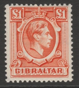 Gibraltar MINT GVI 1938-51 £1 orange sg131 - Picture 1 of 2