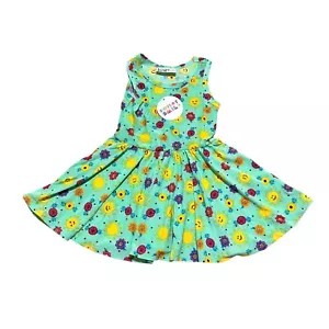 Dot Dot Smile NWT Baby Girls Size 12/24M Green Sunshine Flower Tank Twirl Dress - Picture 1 of 6