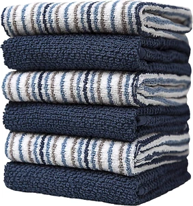 Kitchen Towels 16”X 26” - 6 Pack | Large Cotton Kitchen Hand Towels | Dish Towel - Picture 1 of 12