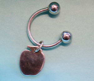 Tiffany & Co. Elsa Peretti Unisex Silver Apple Key Chain 925 Vintage Key Ring