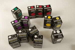 Higgins Ink (B3R) American India Ink (JSF6) 13 x 3/4oz Bottles New Full Assorted - Picture 1 of 10