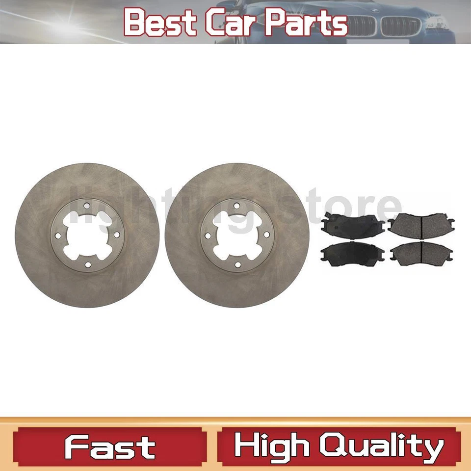 Juego de pastillas de freno delanteras rotores de freno para Subaru Justy 1,2 L Foto 1 de 4