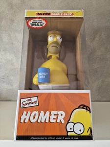 Funko Homer Wacky Wobbler Talking Bobble Bank - Picture 1 of 11