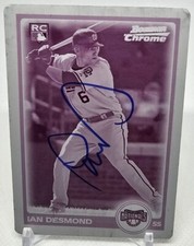 2010 Printing Plate Bowman Chrome Ian Desmond #183 Signed Auto Rookie Nationals 