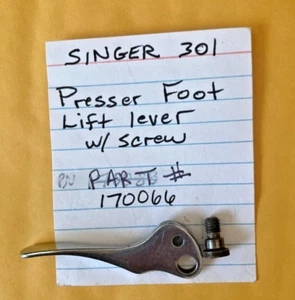 SINGER 301 NÄHMASCHINE Nähfuß Hebehebel mit Schraube - Bild 1 von 4