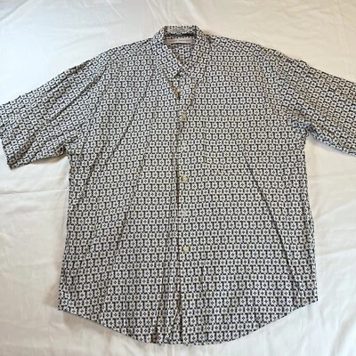 Camisa de manga curta estampada vintage Henry Grethel tamanho XL estampa total - Imagem 1 de 4