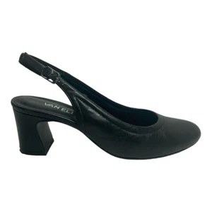 PB7 Vaneli Darby Black Nappa Heels Women's 8M - Picture 1 of 9