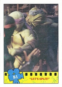 Topps 1990 Limited Edition Movie TMNT Series Let's Split! Card #81 - Picture 1 of 4