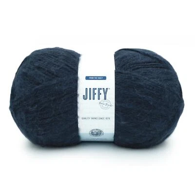 (1 Skein) Lion Brand Yarn 451-110AJ Jiffy Bonus Bundle Yarn, Deep Indigo - Image 1 of 4
